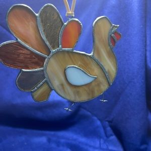 Stained glass turkey ornament
